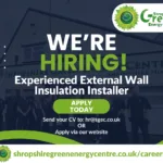Shropshire Green Energy Centre We're Hiring Experienced External Wall Insulation Installer